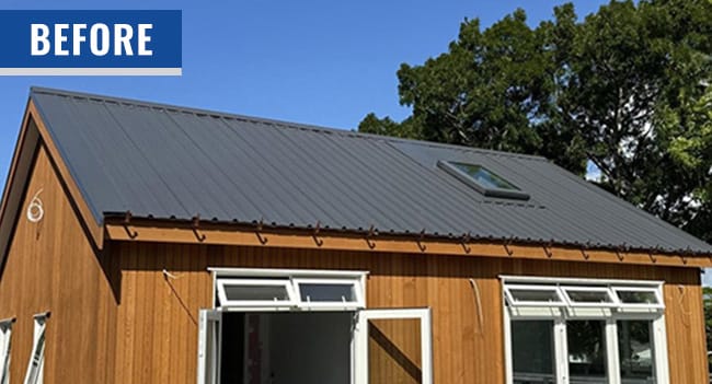 Before Copper gutter