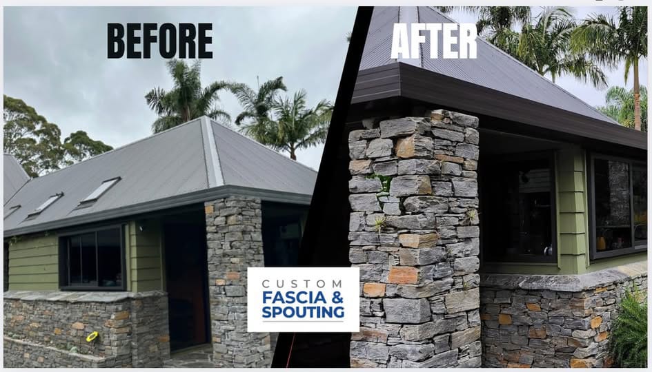 Box gutter before and after