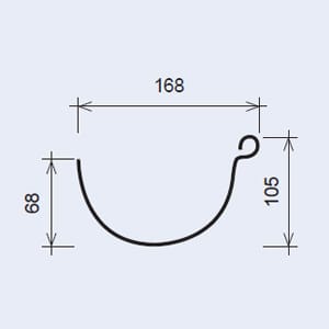 Half Round 168mm gutter specs